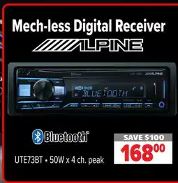 2001 Audio Video UTE73BT ALPINE 50W x 4 ch. peak offer