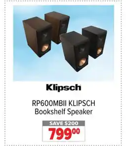 2001 Audio Video RP600MBII KLIPSCH Bookshelf Speaker offer