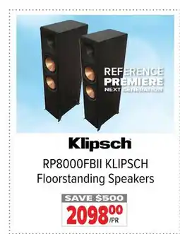 2001 Audio Video RP8000FBII KLIPSCH Floorstanding Speakers offer