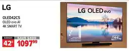 2001 Audio Video OLED42C5 42 LG OLED evo Al 4K SMART TV offer