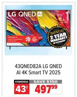 2001 Audio Video 43QNED82A LG 43 QNED AI 4K Smart TV 2025 offer