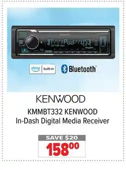 2001 Audio Video KMMBT332 KENWOOD In-Dash Digital Media Receiver offer