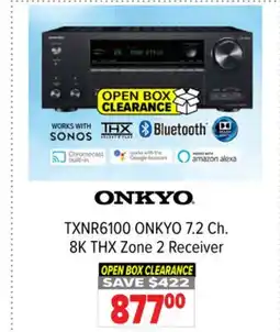 2001 Audio Video TXNR6100 ONKYO 7.2 Ch. 8K THX Zone 2 Receiver offer