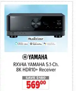 2001 Audio Video RXV4A YAMAHA 5.1-Ch. 8K HDR10 + Receiver offer