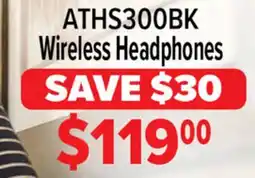 2001 Audio Video ATHS300BK Wireless Headphones offer