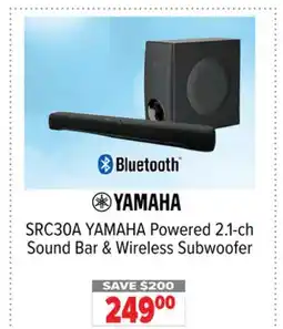 2001 Audio Video SRC30A YAMAHA Powered 2.1-ch Sound Bar & Wireless Subwoofer offer