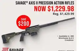 Cabela's SAVAGE AXIS II PRECISION ACTION RIFLES offer