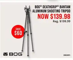Cabela's BOG DEATHGRIP BANTAM ALUMINUM SHOOTING TRIPOD offer