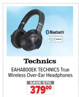2001 Audio Video EAHA800EK TECHNICS True Wireless Over-Ear Headphones offer
