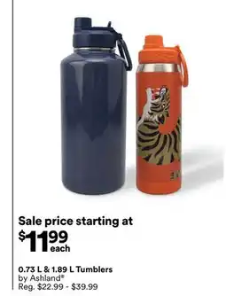 Michaels 0.73 L 1.89 L Tumblers by Ashland offer