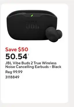 Staples JBL Vibe Buds 2 True Wireless Noise Cancelling Earbuds - Black offer