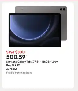 Staples Samsung Galaxy Tab S9 FE+ - 128GB - Grey offer