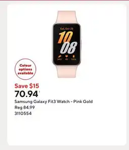 Staples Samsung Galaxy Fit3 Watch - Pink Gold offer
