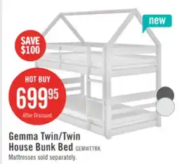 The Brick Gemma Twin/Twin House Bunk Bed offer
