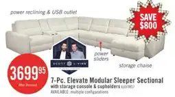 The Brick 7-Pc. Elevate Modular Sleeper Sectional with storage console & cupholders offer