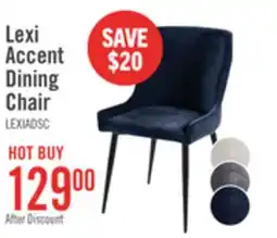 The Brick Lexi Dining Chair with Velvet-Look Fabric, Metal - Blue offer