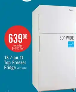 The Brick Midea 18.7-cu. ft. Top-Freezer Fridge offer