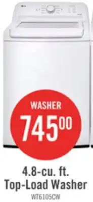 The Brick LG 4.8 Cu. Ft. Top-Load Washer with 4-Way Agitator and 7.3 Cu. Ft. Electric Dryer offer