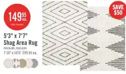 The Brick Pascal Multi-Colour Shag Area Rug - 5'3 x 7'7 offer
