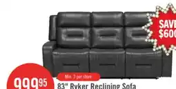 The Brick Ryker 82.5 Leather-Look Power Reclining Sofa with Storage Arms and USB Ports - Grey offer