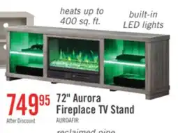 The Brick Aurora 72 Modern Electric Fireplace TV Stand with Storage & Cable Management for TVs up to 80- As offer