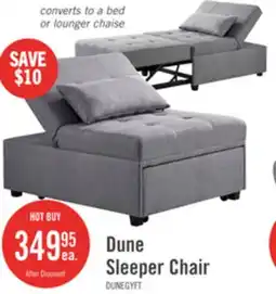 The Brick Dune 43.75 Fabric Convertible Sleeper Chair with Tufted Cushions - Grey offer