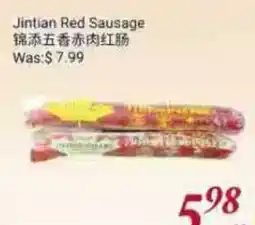 Tone Tai Supermarket Jintian Red Sausage offer