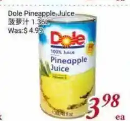 Tone Tai Supermarket Dole Pineapple Juice offer