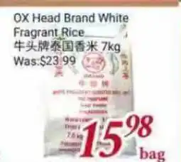 Tone Tai Supermarket OX Head Brand White Fragrant Rice offer