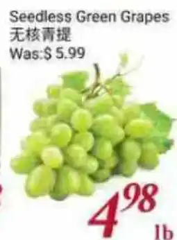 Tone Tai Supermarket Seedless Green Grapes offer
