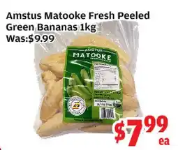 Top Food Supermarket Amstus Matooke Fresh Peeled Green Bananas offer