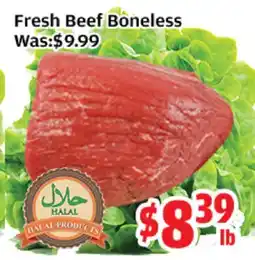 Top Food Supermarket Fresh Beef Boneless offer