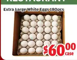 Top Food Supermarket Extra Large White Eggs 180pcs offer
