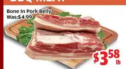 Top Food Supermarket Bone In Pork Belly offer