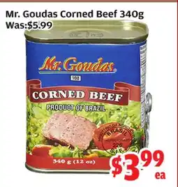 Top Food Supermarket Mr. Goudas Corned Beef offer