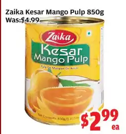 Top Food Supermarket Zaika Kesar Mango Pulp offer