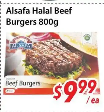 Bestco Food Mart Alsafa Halal Beef Burgers offer