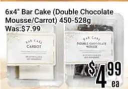 Nations Fresh Foods 6x4 Bar Cake (Double Chocolate Mousse/Carrot) offer