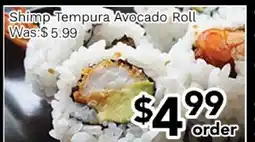 Ample Food Market Shrimp Tempura Avocado Roll offer