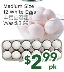 Ample Food Market Medium Size 12 White Eggs offer