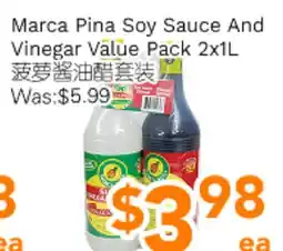 Ample Food Market Marca Pina Soy Sauce And Vinegar Value offer