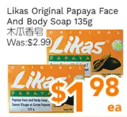 Ample Food Market Likas Original Papaya Face And Body Soap offer