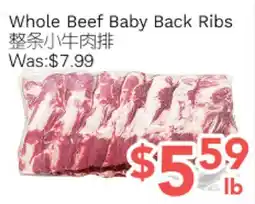 Ample Food Market Whole Beef Baby Back Ribs offer