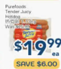 Oceans Fresh Food Market Purefoods Tender Juicy Hotdog offer