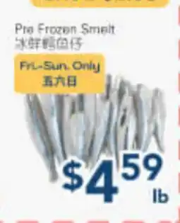 Oceans Fresh Food Market Pre Frozen Smelt offer