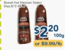Oceans Fresh Food Market Brandt Hot Mexican Salami offer
