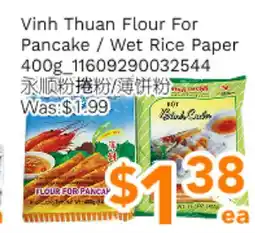 Ample Food Market Vinh Thuan Flour For Pancake / Wet Rice Paper offer