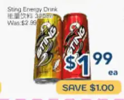Oceans Fresh Food Market Sting Energy Drink offer