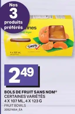L'Intermarché BOLS DE FRUIT | FRUIT BOWLS, 4 X 107 ML, 4 X 123 G offer