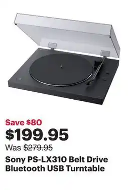 Best Buy Sony PS-LX310 Belt Drive Bluetooth USB Turntable offer